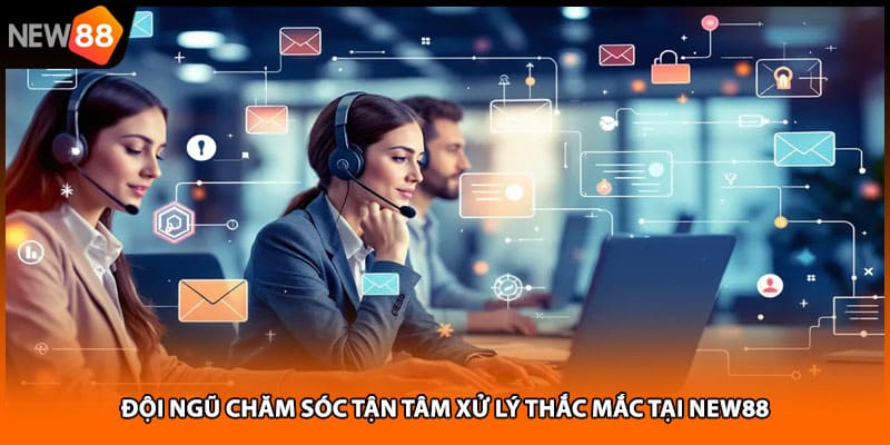 Đội ngũ chăm sóc tận tâm xử lý thắc mắc tại NEW88