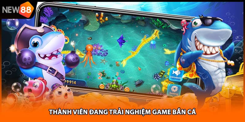 Thành viên đang trải nghiệm game bắn cá